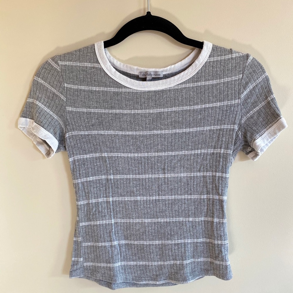 Striped Ribbed T-shirt